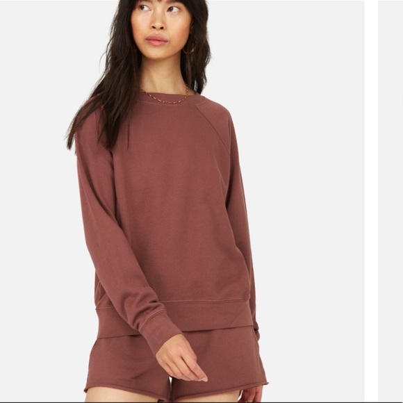 MATE the Label Tops - Mate Organic Terry Raglan Sweatshirt Plum Medium